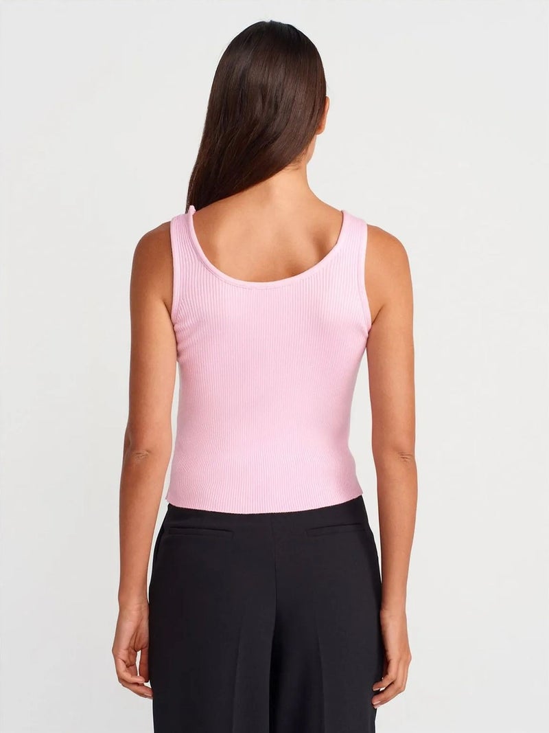 DILVIN Ribbed Sleeveless Knit Cami Blouse - Image 2