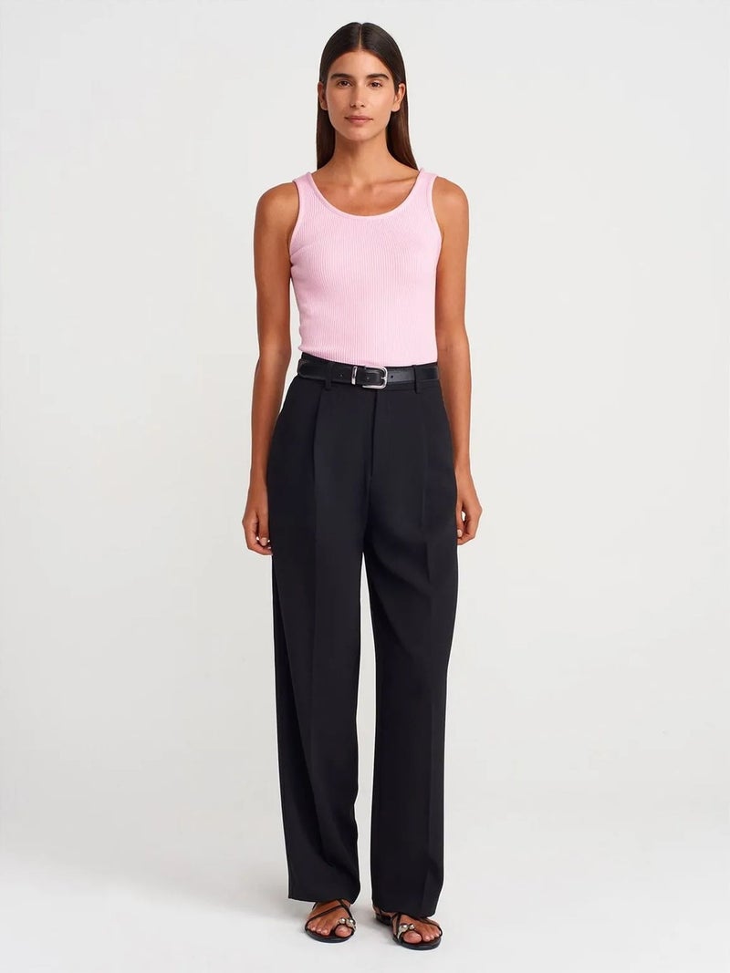 DILVIN Ribbed Sleeveless Knit Cami Blouse - Image 4