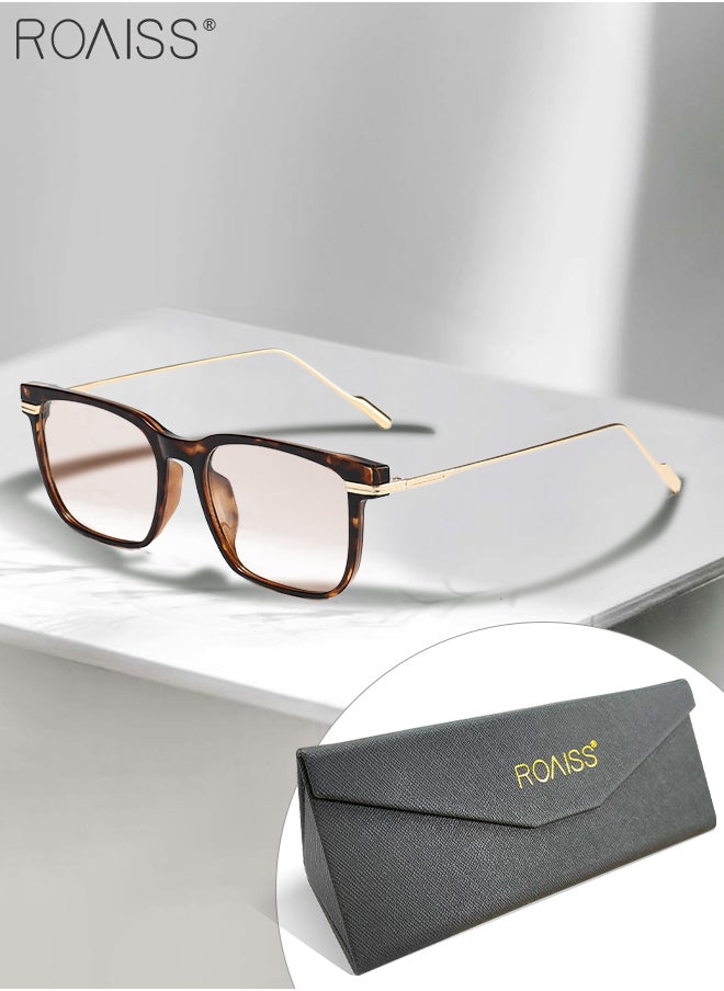 roaiss Blue Light Blocking Glasses Computer Reading Gaming TV Phones Square Eyeglasses Fashion Anti Eyestrain UV Eyewear for Women Men, Tortoiseshell  - Image 2