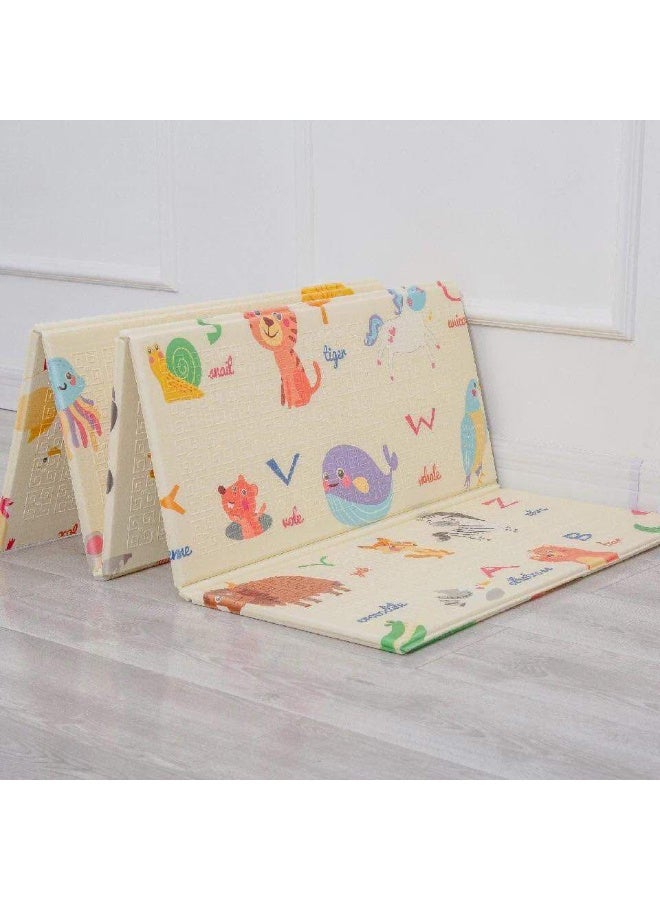 سجادة لعب تفاعلي للأطفال مقاس 180 في 150- تصميم مدينة وطرق ومنازل (قابل للطي ومقاوم للماء)، غير قابلة للانزلاق، حماية فائقة، مثالية للزحف واللعب التخيلي وتنمية المهارات، مما يحفزعلى اللعب _سجادة لعب أطفال _ حصيرة لعب رضع _ سجادة مدينة للأطفال