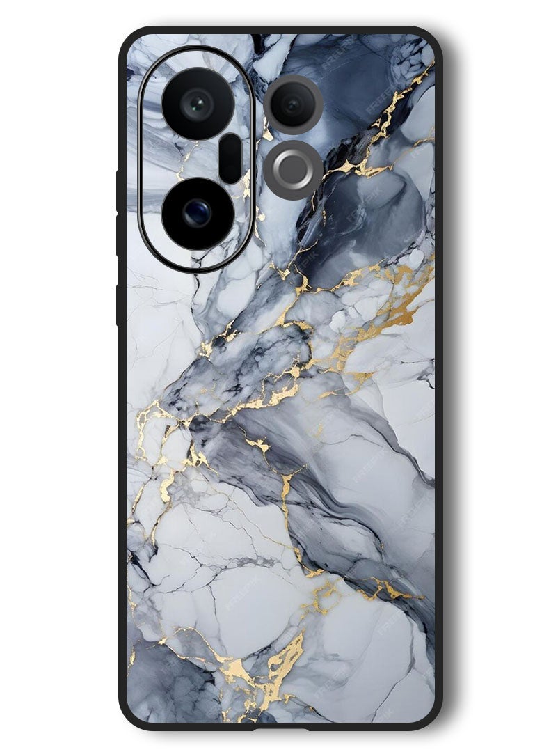 Theodor Case Compatible with Vivo X200 FE 6.31 Inch Protection Shockproof Bumper Cover Grey Marble Blush - Image 1