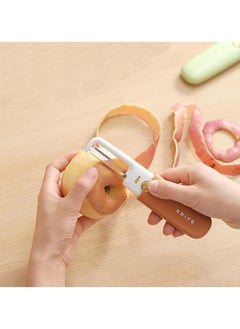Generic 2 in 1 Potato Peeler with Knife Stainless Steel Portable Knife Peeler Set Vegetable Peeler Fruit Peeler for Office Kitchen Camping Hiking  - Image 5