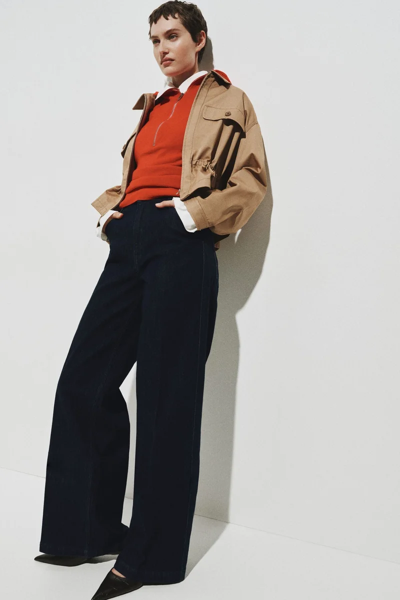 H&M Wide High Waist Jeans