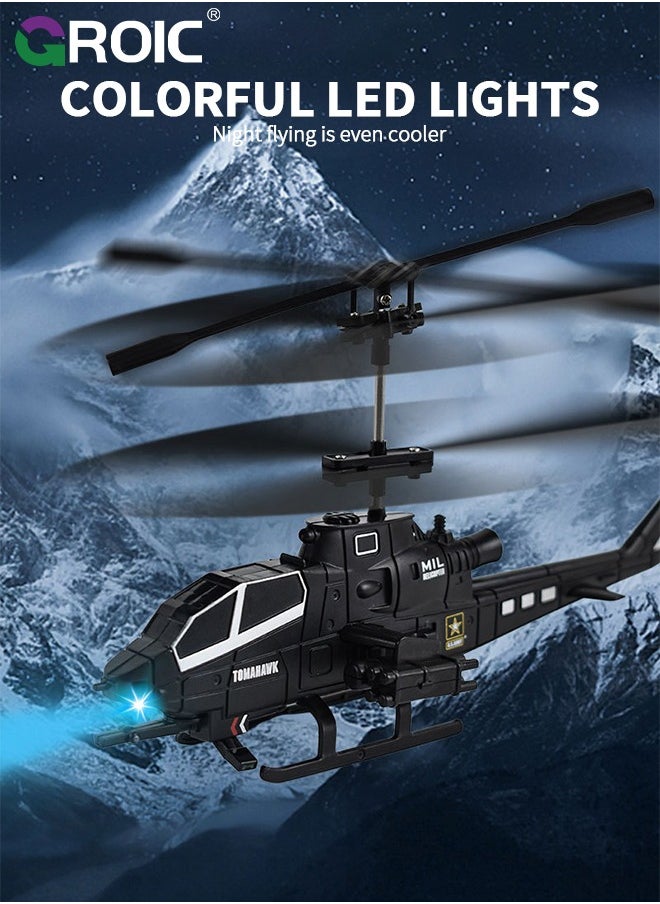 GROIC - Remote Control Helicopter, RC Flying Toys for Boys Girls Birthday, Rc Helicopter Toy with Gyro & LED Light, 2.5GHz Perfect Indoor Flying Toy for Beginner Kids Boys Girls - Image 1
