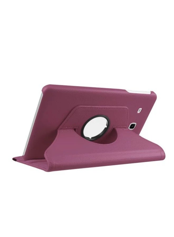 Cloth Texture 360 Degree Rotation Leather Case With Holder  Card Slots For Galaxy Tab E 9.6 / T560 / T561(Purple) - Image 1