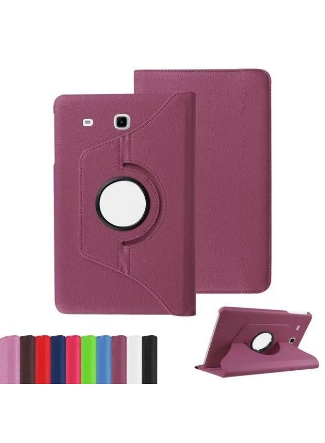 Cloth Texture 360 Degree Rotation Leather Case With Holder  Card Slots For Galaxy Tab E 9.6 / T560 / T561(Purple) - Image 2