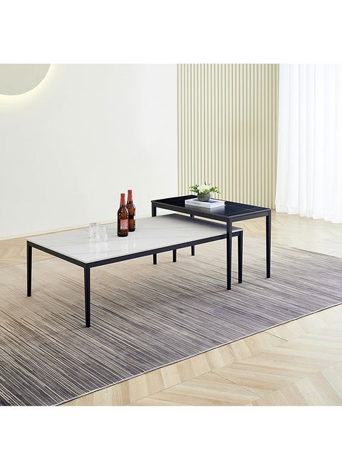 Baron 2-Piece Sintered Stone Rectangular Coffee Table Set 70 x 36 x 120 cm
