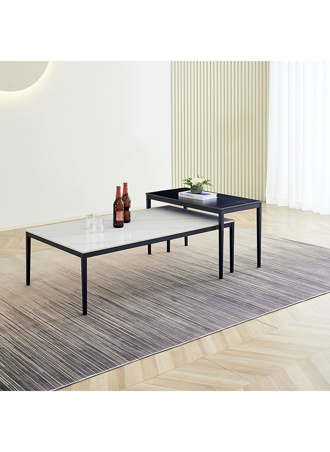 Baron 2-Piece Sintered Stone Rectangular Coffee Table Set 70 x 36 x 120 cm