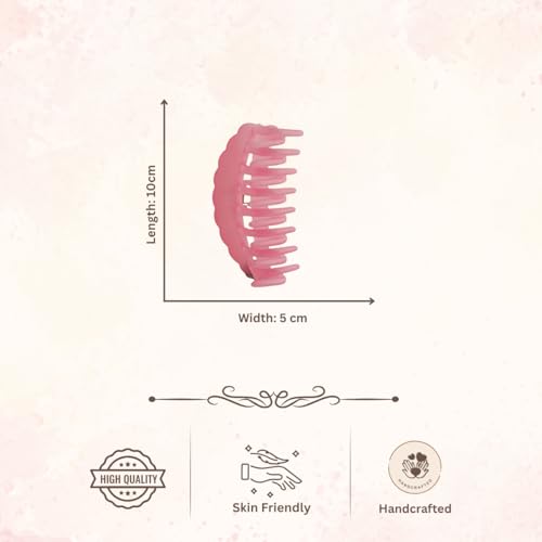 Accessher Multicolour Acrylic Claw Clips | Jumbo size Hair Clutchers with Tight Grip for casual wear for Thick Hair | Pack of 3 for Women and Girls - Image 5