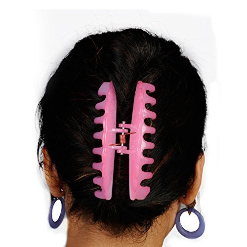 Accessher Multicolour Acrylic Claw Clips | Jumbo size Hair Clutchers with Tight Grip for casual wear for Thick Hair | Pack of 3 for Women and Girls - Image 2