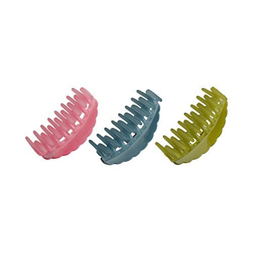 Accessher Multicolour Acrylic Claw Clips | Jumbo size Hair Clutchers with Tight Grip for casual wear for Thick Hair | Pack of 3 for Women and Girls - Image 1