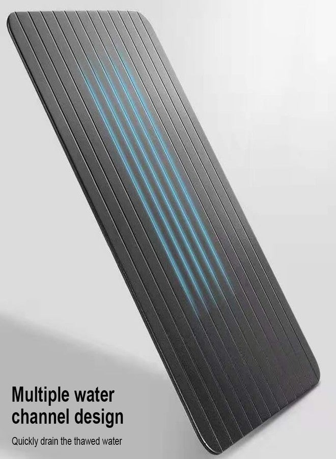 Loyanger Defrosting Tray for Frozen Meat, Food Rapid Thaw Defrosting Tray Quick Defroster Plate, Small Size Thawing Plate Kitchen Mat, Kitchen Gadgets for Home Thawing Plate(COLOR:black) - Image 5
