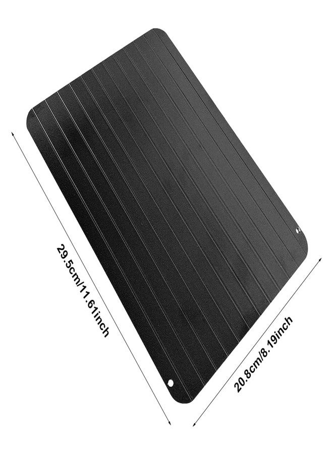 Loyanger Defrosting Tray for Frozen Meat, Food Rapid Thaw Defrosting Tray Quick Defroster Plate, Small Size Thawing Plate Kitchen Mat, Kitchen Gadgets for Home Thawing Plate(COLOR:black) - Image 2