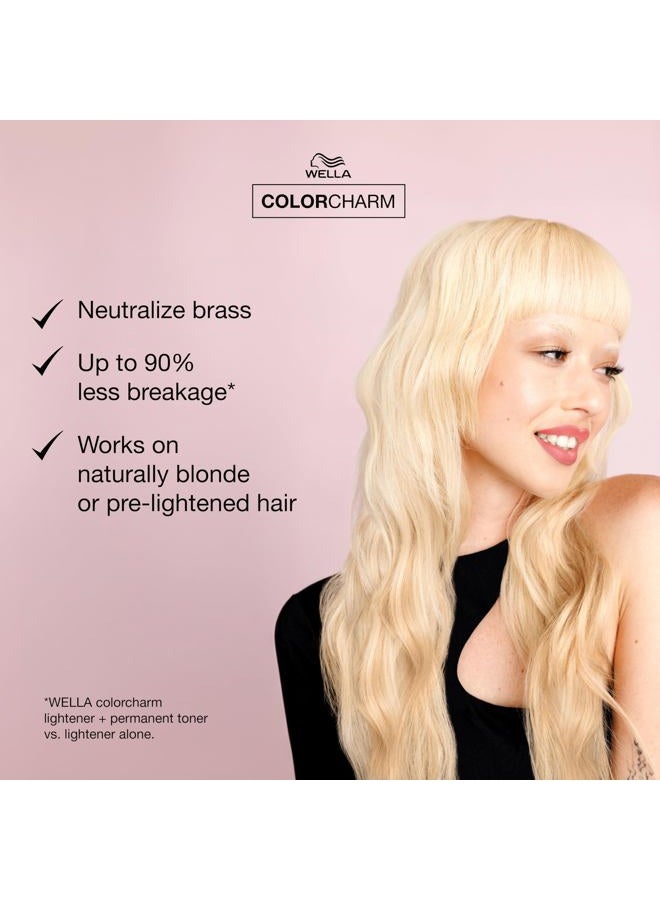 COLORCHARM تونر سائل دائم بلون تشارم، محايد للون النحاسي، خالي من البارابين، نباتي، ت19 أشقر لؤلؤي، 1.4 أونصة سائلة - Image 3