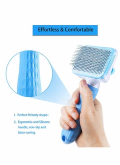 SYOSI Pet Supplies Comb Self Cleaning Slicker Brush For Dogs Pet Cat Fur Hair Grooming Cat Comb Dog Hair Shedding Hair Tool Brush Products For Short Long Hair Breeds Animals  - Image 2