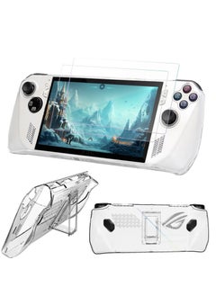 Excefore Clear Protective Case Compatible for ASUS Rog Ally Handheld, Transparent PC Crystal Protective Case, Tempered Glass Protector for ROG Ally Accessories(1Pcs ProtectiveFilm, 2Pcs Tempered Film)  - Image 1