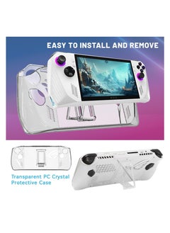 Excefore Clear Protective Case Compatible for ASUS Rog Ally Handheld, Transparent PC Crystal Protective Case, Tempered Glass Protector for ROG Ally Accessories(1Pcs ProtectiveFilm, 2Pcs Tempered Film)  - Image 4
