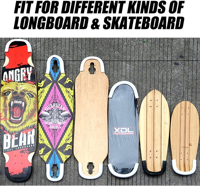 MAXPRO Skateboard Deck Guards Protector,Longboard Deck Edge Protection,Durable Shock Absorbing Rubber Cover with Excellent Grip Nose Guard and Tail Guard - Image 4