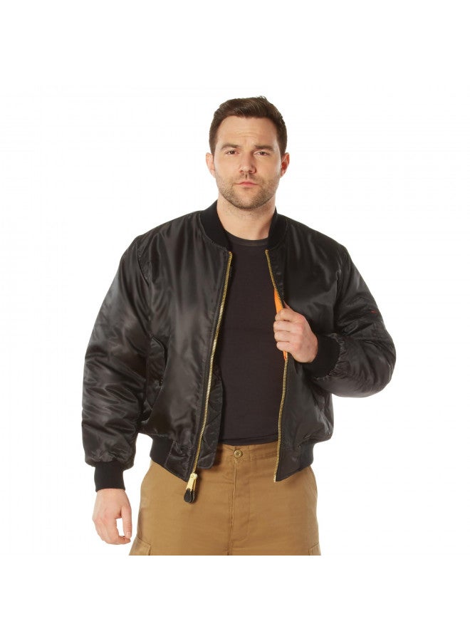 Rothco MA-1 Flight Jacket, L, Black - Image 1