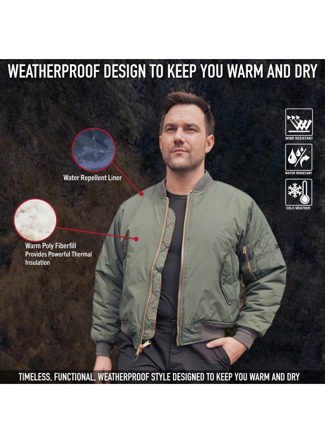 Rothco MA-1 Flight Jacket, L, Black - Image 3