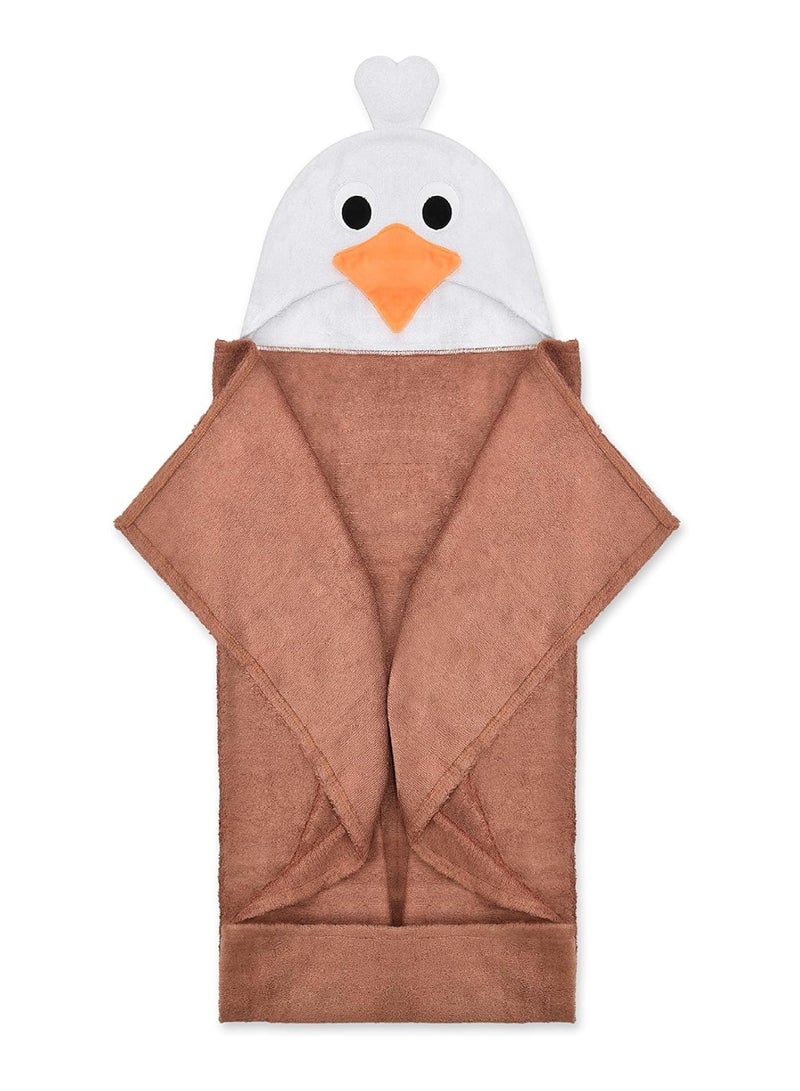 Natemia Premium Hooded Baby Towels - Ultra Soft Baby Bath Towel with Animal Design, Toddler Bath Towel, Newborn Towels for Boys and Girls, Made in Turkey - Brown Eagle - Image 1