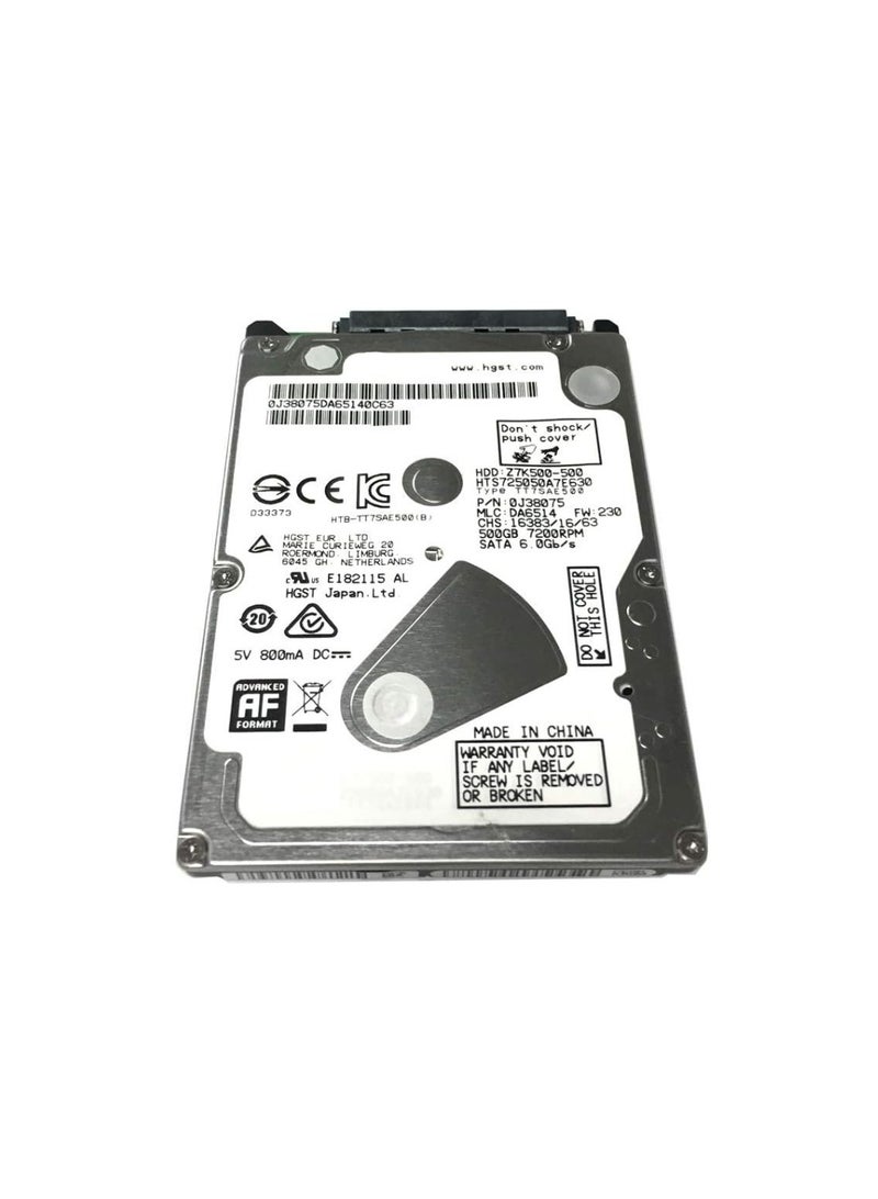 هارد داخلي 500 جيجابايت بسرعة 7200 لفة/دقيقة متوافق مع بلاي ستيشن 3 و4 – حجم 2.5 بوصة  - Image 1