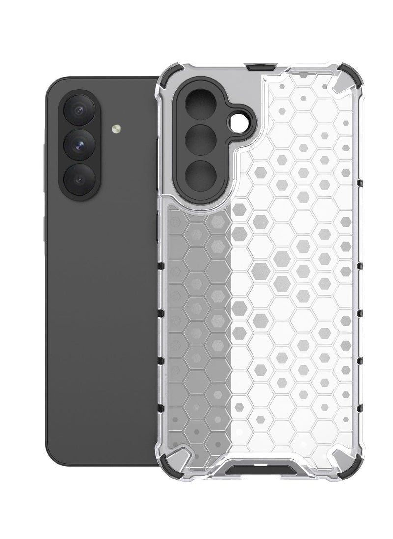 Generic - Case Cover Honeycomb Case Shockproof Camera Protection Cover Compatible with  Samsung galaxy A56 (White Clear) - Image 1