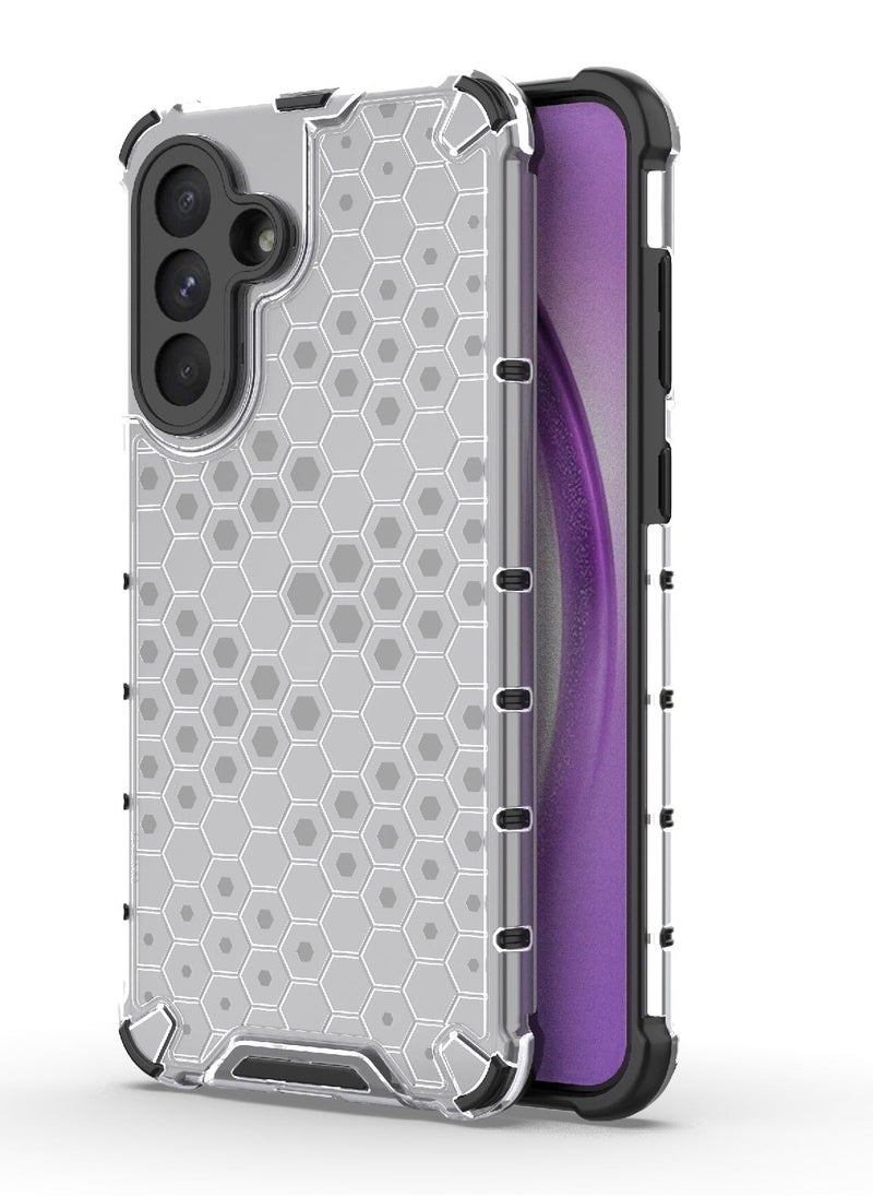 Generic - Case Cover Honeycomb Case Shockproof Camera Protection Cover Compatible with  Samsung galaxy A56 (White Clear) - Image 1