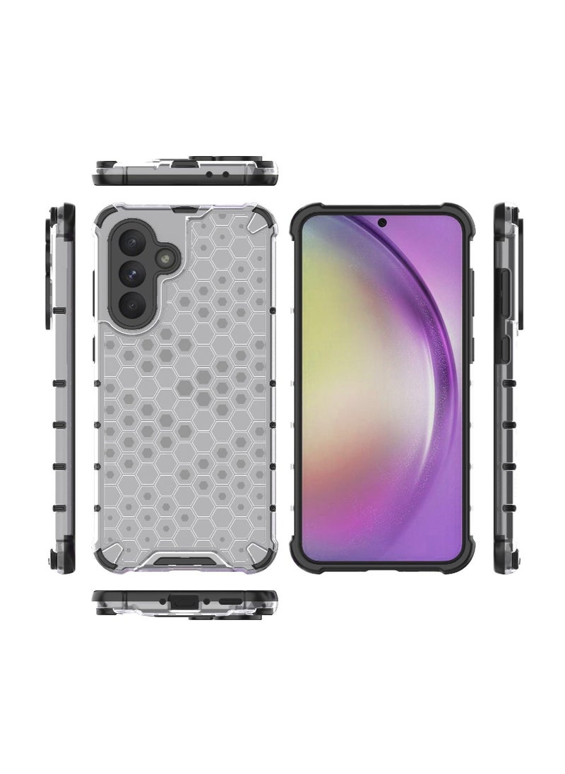 Generic - Case Cover Honeycomb Case Shockproof Camera Protection Cover Compatible with  Samsung galaxy A56 (White Clear) - Image 1