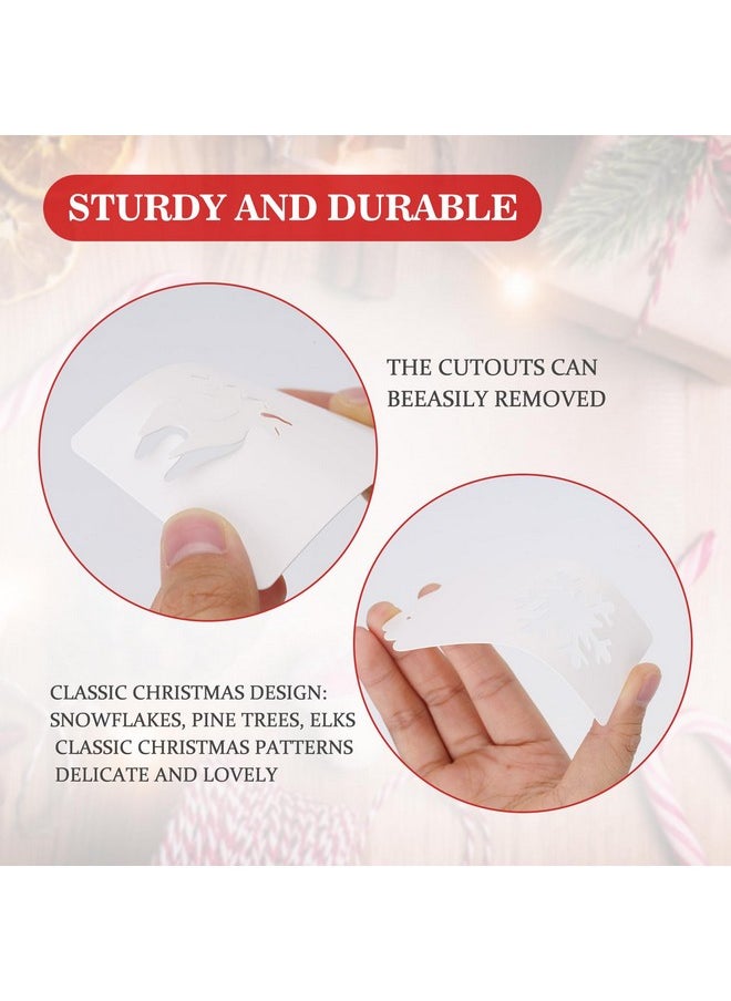 jijAcraft Christmas Gift Tags, 150Pcs Christmas Tags With String, Blank Xmas Gift Tags, White Paper Hollow Christmas Trees, Rudolph And Snowflake Shapes Gift Tags For Christmas Presents, Diy Craft  - Image 4