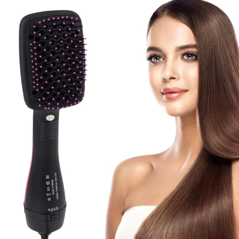 XENGVA Hair Dryer Brush Black Paddle Hot Hair Brush for Hair StraighteningVolumizerFringe Curler Hair Dryer Styling Comb with Smooth Frizz Negative Ionic Technology 1 pcs - Image 1