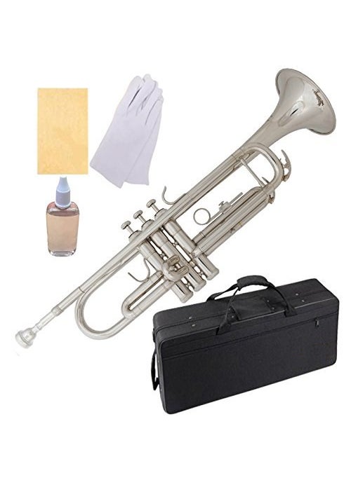 Generic - Nickel Plated B Flat Trumpet for Beginners - Image 1