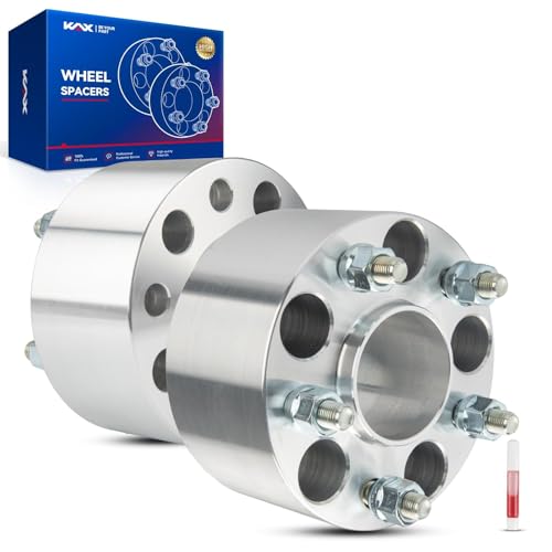 KAX 5x45 Wheel SpacersForged 3 inch 5x1143mm Hubcentric Spacers with Thread Pitch M12x125 Hub Bore 661mm2 Pcs fit for AltimaRogueSentraMuranoMaximaPathfinderKicksRogue SportQX50Silver - Image 1