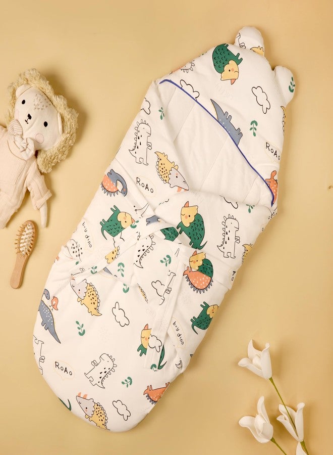 Kicks & Crawl Jurrasic Cuddles Carry Nest |Cotton Sleep nest for Infants & New Born Baby | Portable/Travel & Skin Friendly | 0-6 Months - Image 2