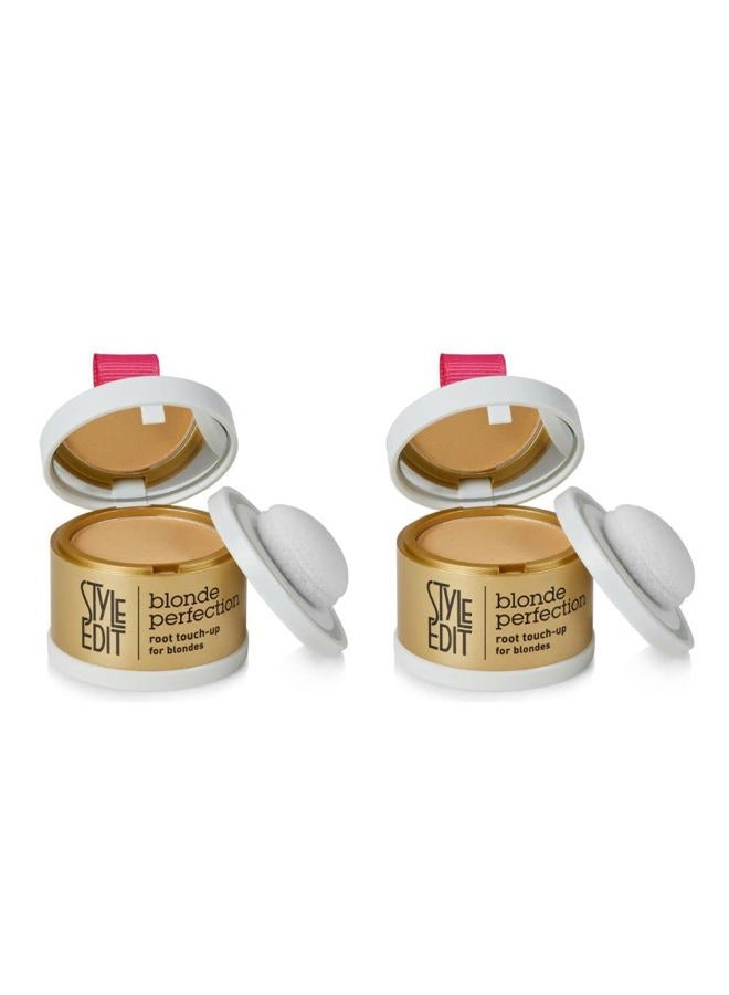 STYLE EDIT Root Touch Up Powder for Medium Blonde Hair by Style Edit | Temporary Color for Dark Roots, Highlights, Grays, Thinning Hair and Hairline - 2 Pack - Image 1