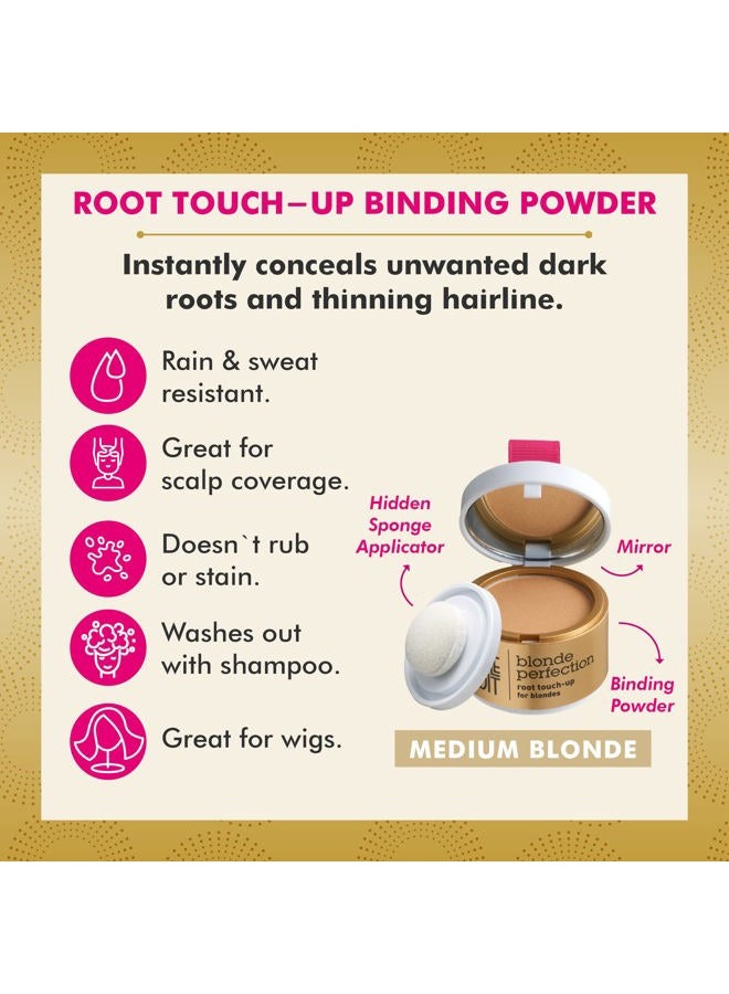 STYLE EDIT Root Touch Up Powder for Medium Blonde Hair by Style Edit | Temporary Color for Dark Roots, Highlights, Grays, Thinning Hair and Hairline - 2 Pack - Image 2