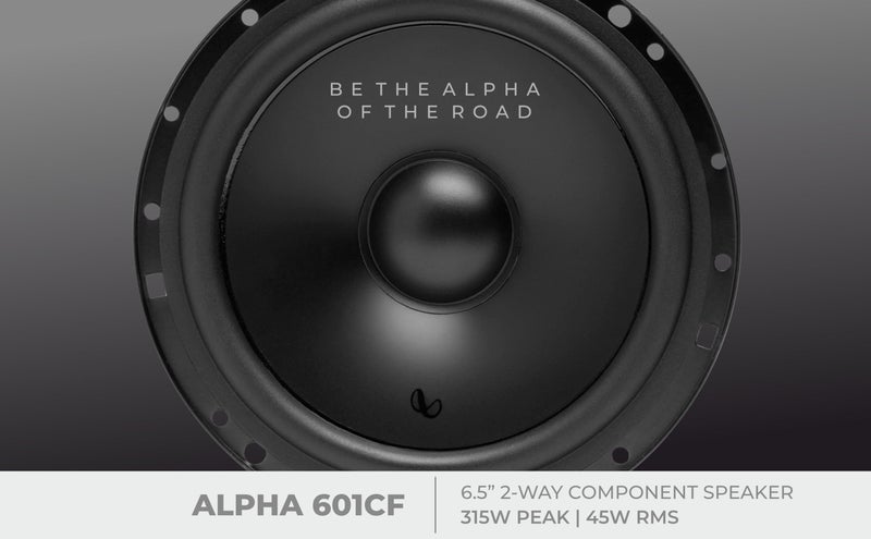 Infinity Car Component Speaker Alpha 601CF | Peak Power - 315W | RMS Power - 45W | 6.5 Inch 2-Way Component Car Speaker (Black) - Image 2