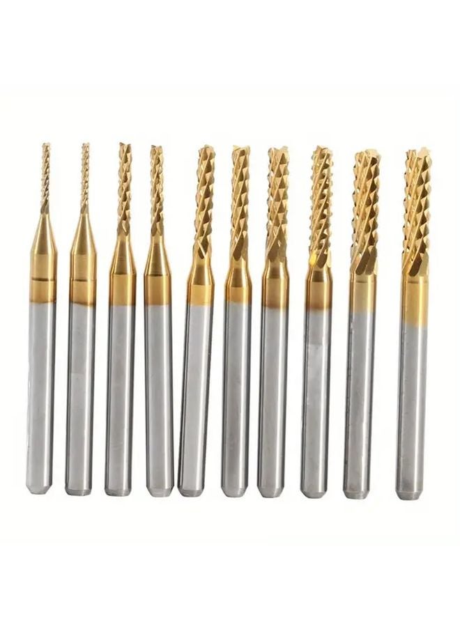 10Pcs Titanium Coated End Mill CNC Milling Cutters Carbide Tools 1 0 3 0mm - Image 3