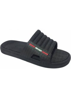 Gezer 12466 Black Non-Slip Beach Pool Bathroom Men's Daily Slippers  - Image 1