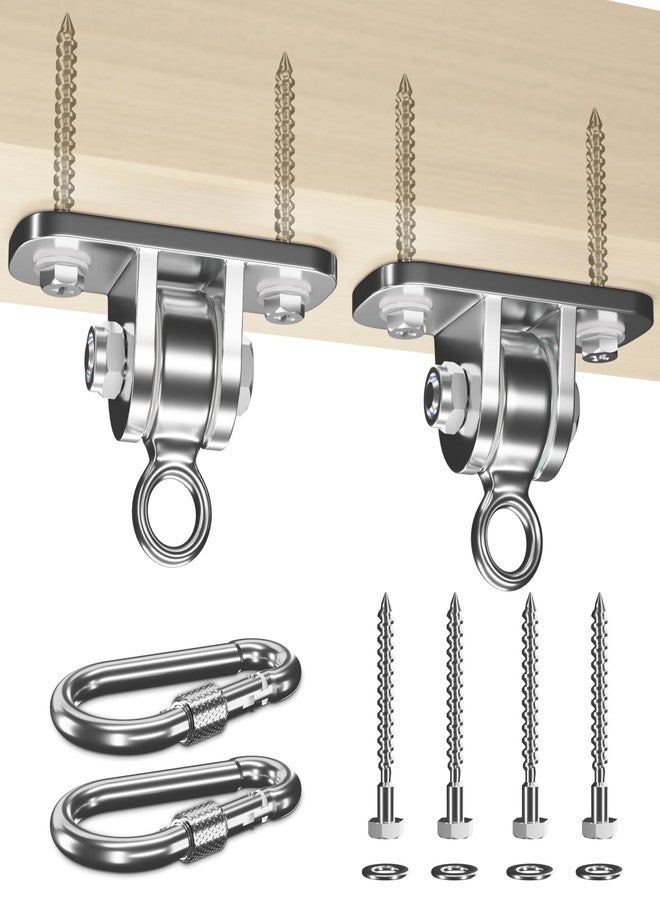 EFEALL Swing Hangers for Wooden Beam, 2 Pack Stainless Steel 2400 LB Capacity Swing Hardware for Hammock, Porch, Yoga Seat, Heavy Duty Hangers for Indoor & Outdoor Use - Image 1