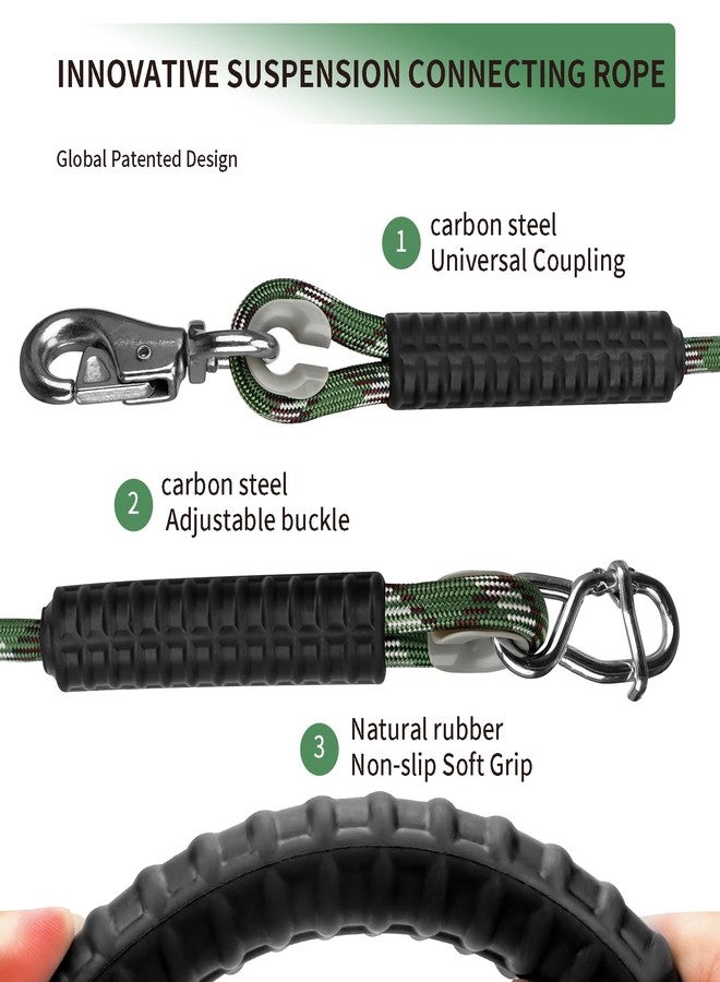 Dakzhou Adjustable Hammock Tree Straps Heavy Duty Tree Swing Rope 3.9Ft(47") 360° Rotation Tree Swings Hanging 1000lbs for Outdoor Swings Hammock Playground Set Accessories,1Pcs of Green - Image 4