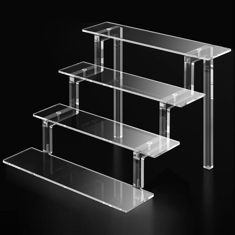 Kcrystenia Kcrystenia Perfume Organizer Stand 4 Tier Display Riser Shelf Compatible with Funko POPs Amiibo Nendoroids Clear Acrylic Risers Display Stand Lotion Holder Cupcake Shelf Shot Glass 