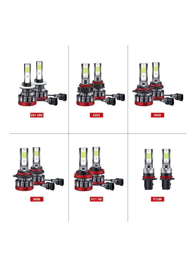 MUNTAQI Pack of 2 9006 30W 3000 Lumens Super Bright LED Headlights Bulbs IP68 Waterproof - Image 3