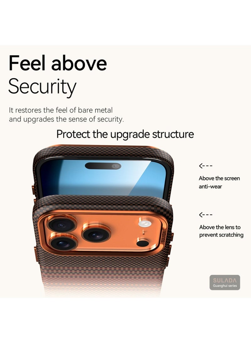 SULADA for iPhone 17 Pro Max Case Compatible with MagSafe, Thin & Light Case with a Caseless Feel, Carbon Fiber Pattern Design - Image 2