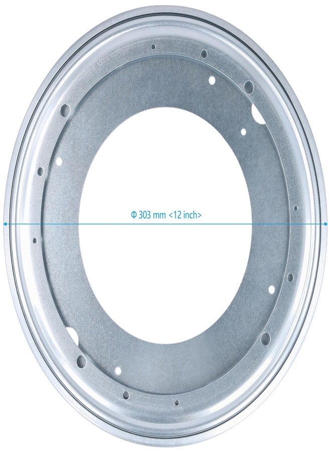 SEHOI 4 PCS 12 Inch Lazy Susan Turntable Hardware,360°Rotating Swivel Plate,5/16 Thick Turntable Bearing Plate, Round Lazy Susan Rotating Hardware for Table - Image 2