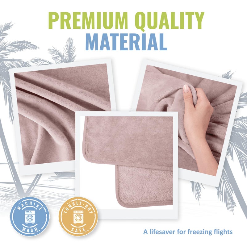 BOACAY Soft & Warm Travel Blanket for Airplane & Car - Long Flight Essential for Women, Men, Kids - Compact Pillow with Luggage Sleeve & Backpack Clip - Image 5