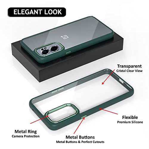 Winble Back Case Cover for OnePlus Nord CE 2 5G Back Cover Metal Camera Guard Acrylic Clear Protective Back Cover for OnePlus Nord CE 2 5G / One Plus Nord CE 2 5G (Green) - Image 5