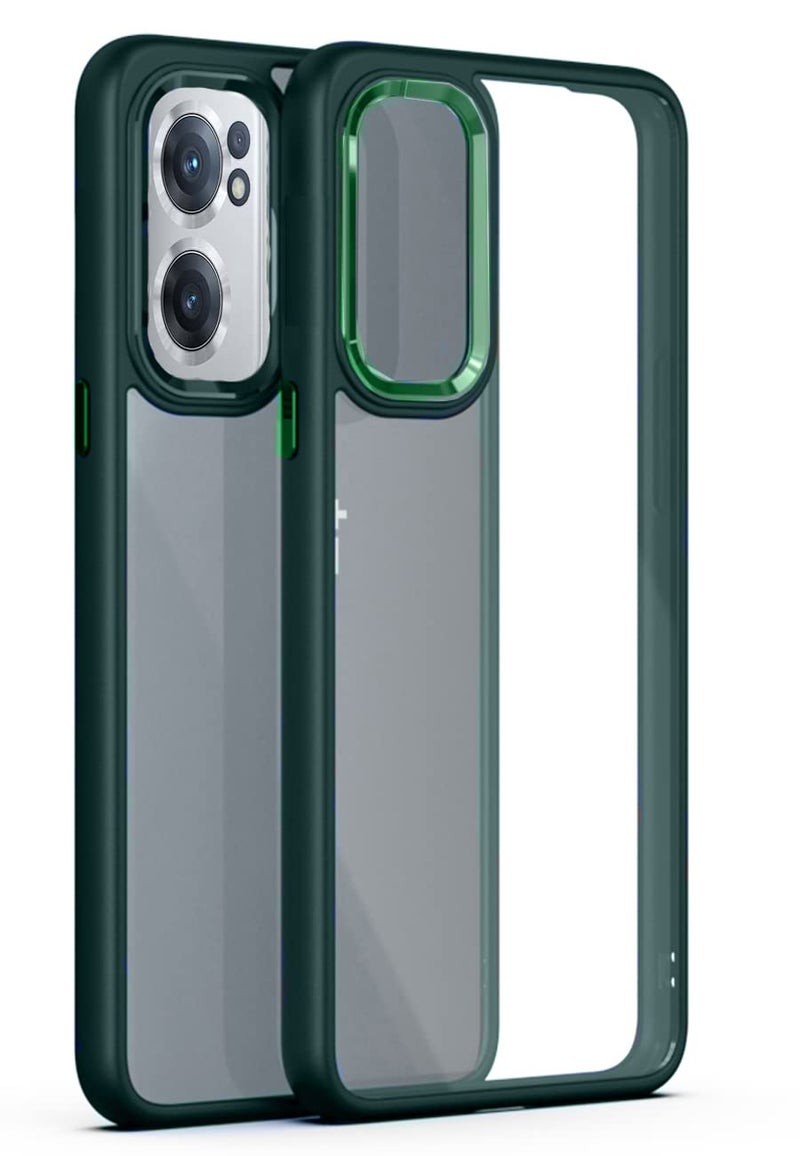 Winble Back Case Cover for OnePlus Nord CE 2 5G Back Cover Metal Camera Guard Acrylic Clear Protective Back Cover for OnePlus Nord CE 2 5G / One Plus Nord CE 2 5G (Green) - Image 1