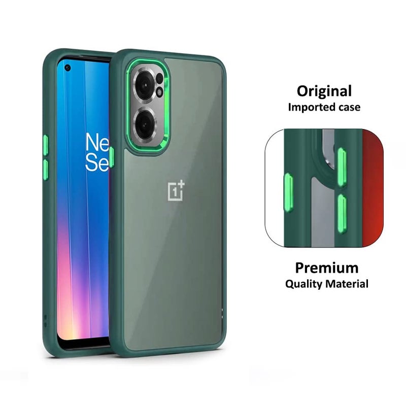 Winble Back Case Cover for OnePlus Nord CE 2 5G Back Cover Metal Camera Guard Acrylic Clear Protective Back Cover for OnePlus Nord CE 2 5G / One Plus Nord CE 2 5G (Green) - Image 4