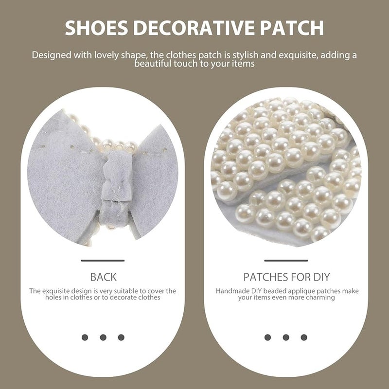 White Bowknot Applique Patch Lightweight Decorative Embellishment for Clothing Shoes Skirts Hair Accessories DIY - Image 4